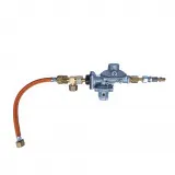 Gas Gewerberegler Set 50mbar mit 2 Flaschenanschlussgarnitur und Anschlussadapter 4,0kg/h