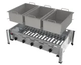 DROSS (KF) Gasbräter-Kombi 5-flammig 3 x 150mm tiefe Stahlpfanne