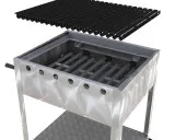 Wellgrate Gasbräter 3-flammig 13,5 KW mit Untergestell