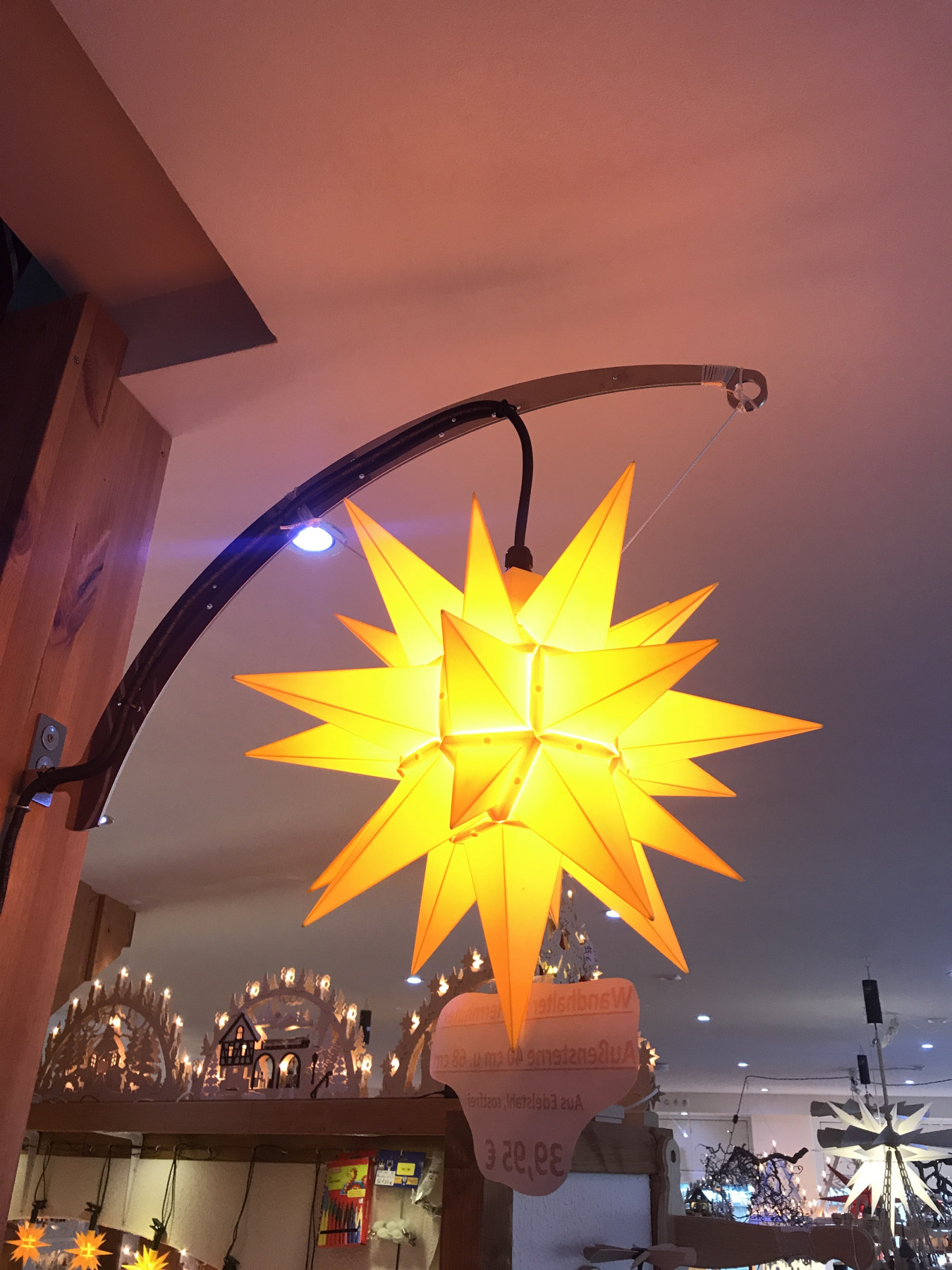 Weihnachtsstern Und Lampen Halter Aus Edelstahl