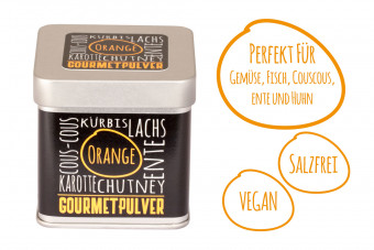 Gourmetpulver - Orange, 60g Würfeldose Gourmetpulver - Orange, 60g Würfeldose
